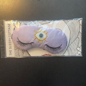 NEW The Sleepy Cottage Purple Evil Eye Weighted Sleep Eye Mask